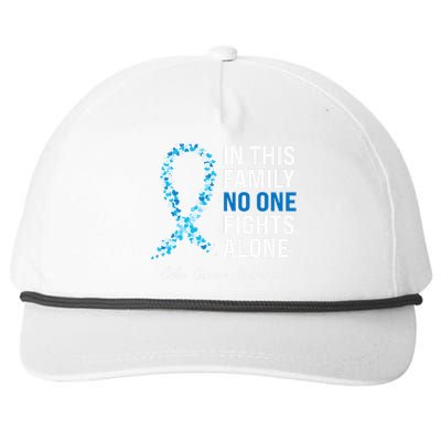 Colorectal Cancer Colon Cancer Blue Ribbon Snapback Five-Panel Rope Hat