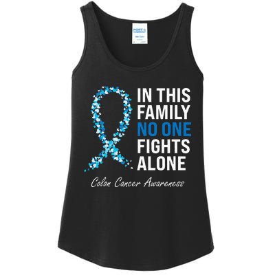 Colorectal Cancer Colon Cancer Blue Ribbon Ladies Essential Tank