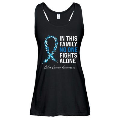 Colorectal Cancer Colon Cancer Blue Ribbon Ladies Essential Flowy Tank