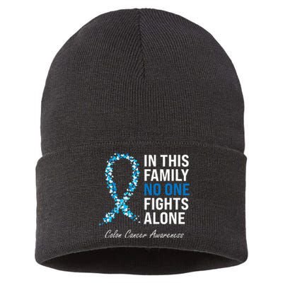 Colorectal Cancer Colon Cancer Blue Ribbon Sustainable Knit Beanie