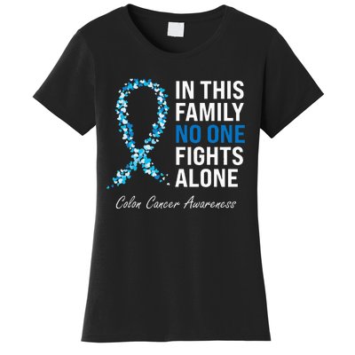 Colorectal Cancer Colon Cancer Blue Ribbon Women's T-Shirt