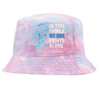 Colorectal Cancer Colon Cancer Blue Ribbon Tie-Dyed Bucket Hat