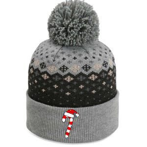 Christmas Candy Cane Santa Xmas The Baniff Cuffed Pom Beanie