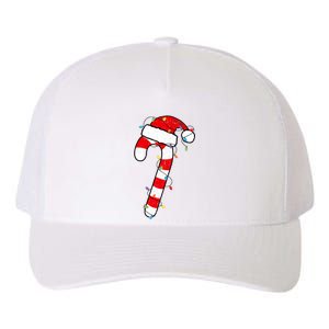 Christmas Candy Cane Santa Xmas Yupoong Adult 5-Panel Trucker Hat