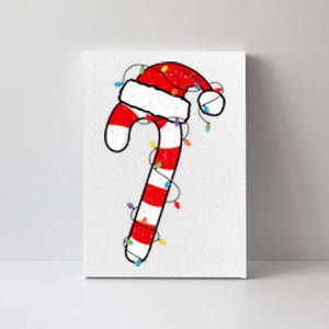 Christmas Candy Cane Santa Xmas Canvas