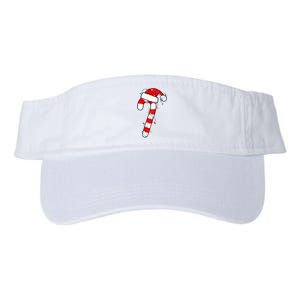 Christmas Candy Cane Santa Xmas Valucap Bio-Washed Visor