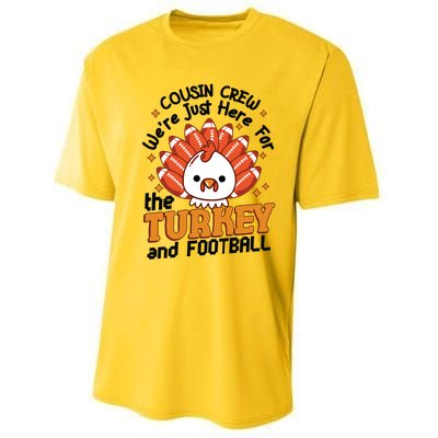 Cousin Crew Cute Turkey Football Feathers Happy Thanksgiving Gift Performance Sprint T-Shirt