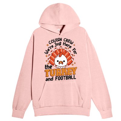 Cousin Crew Cute Turkey Football Feathers Happy Thanksgiving Gift Urban Pullover Hoodie