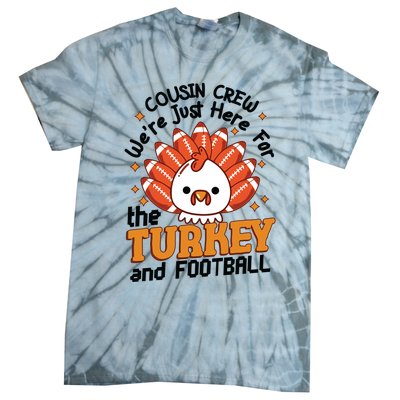 Cousin Crew Cute Turkey Football Feathers Happy Thanksgiving Gift Tie-Dye T-Shirt