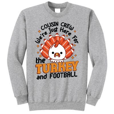 Cousin Crew Cute Turkey Football Feathers Happy Thanksgiving Gift Sweatshirt