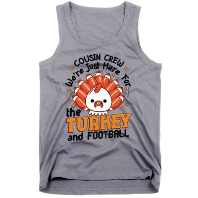 Cousin Crew Cute Turkey Football Feathers Happy Thanksgiving Gift Tank Top