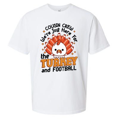 Cousin Crew Cute Turkey Football Feathers Happy Thanksgiving Gift Sueded Cloud Jersey T-Shirt