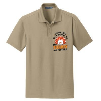 Cousin Crew Cute Turkey Football Feathers Happy Thanksgiving Gift Dry Zone Grid Polo