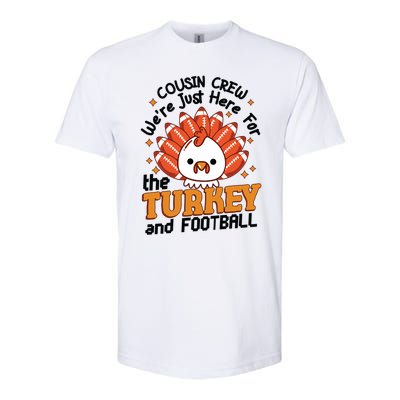 Cousin Crew Cute Turkey Football Feathers Happy Thanksgiving Gift Softstyle CVC T-Shirt