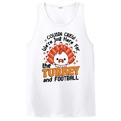 Cousin Crew Cute Turkey Football Feathers Happy Thanksgiving Gift PosiCharge Competitor Tank