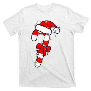 Christmas Candy Cane Santa Xmas T-Shirt