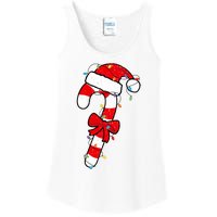 Christmas Candy Cane Santa Xmas Ladies Essential Tank