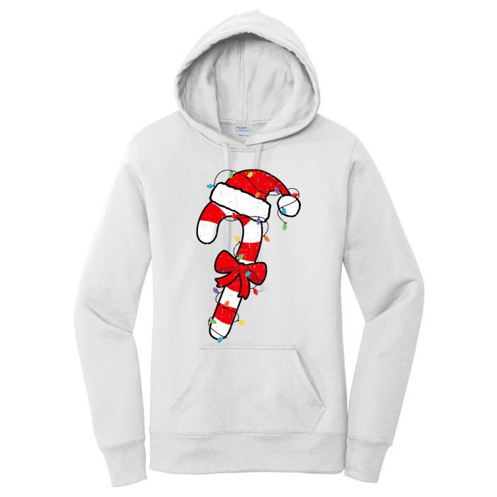 Christmas Candy Cane Santa Xmas Women's Pullover Hoodie