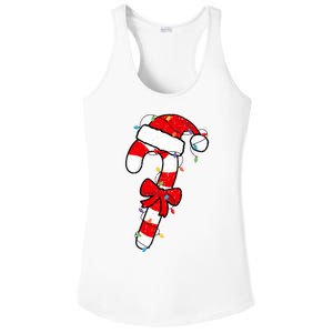 Christmas Candy Cane Santa Xmas Ladies PosiCharge Competitor Racerback Tank