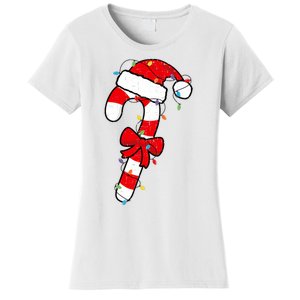 Christmas Candy Cane Santa Xmas Women's T-Shirt