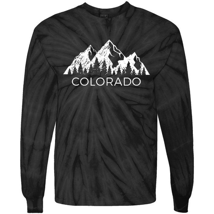 Colorado Cool Colorado Rocky Mountains Tie-Dye Long Sleeve Shirt