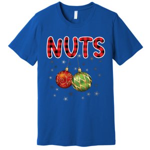 Christmas Couples Chestnuts Chest Nuts Funny Matching Xmas Funny Gift Premium T-Shirt