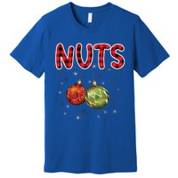 Christmas Couples Chestnuts Chest Nuts Funny Matching Xmas Funny Gift Premium T-Shirt