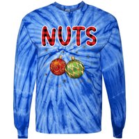 Christmas Couples Chestnuts Chest Nuts Funny Matching Xmas Funny Gift Tie-Dye Long Sleeve Shirt