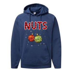 Christmas Couples Chestnuts Chest Nuts Funny Matching Xmas Funny Gift Performance Fleece Hoodie