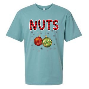 Christmas Couples Chestnuts Chest Nuts Funny Matching Xmas Funny Gift Sueded Cloud Jersey T-Shirt