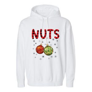 Christmas Couples Chestnuts Chest Nuts Funny Matching Xmas Funny Gift Garment-Dyed Fleece Hoodie