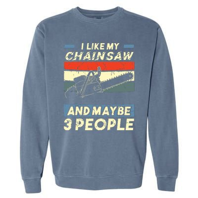 Chainsaw Carving Carpentry Joiner Cabinet Woodworking Garment-Dyed Sweatshirt