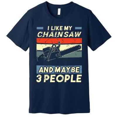 Chainsaw Carving Carpentry Joiner Cabinet Woodworking Premium T-Shirt