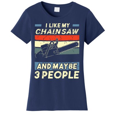 Chainsaw Carving Carpentry Joiner Cabinet Woodworking Women's T-Shirt