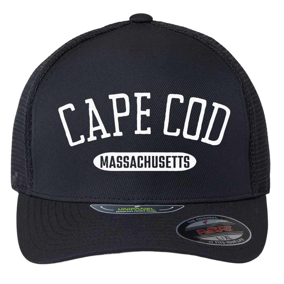 Cape Cod Classic Style Cape Cod Massachusetts MA Flexfit Unipanel Trucker Cap