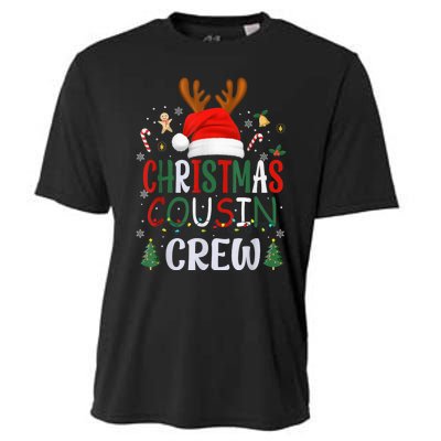 Cousin Crew Christmas Santa Squad Reindeer Party Cooling Performance Crew T-Shirt