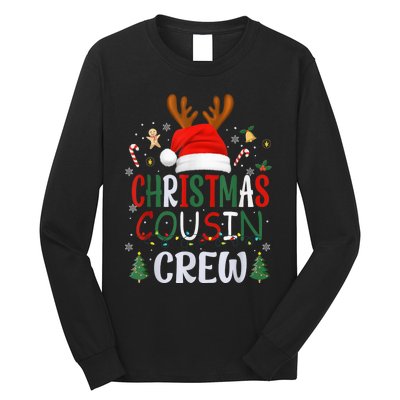 Cousin Crew Christmas Santa Squad Reindeer Party Long Sleeve Shirt