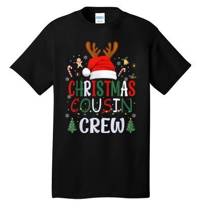 Cousin Crew Christmas Santa Squad Reindeer Party Tall T-Shirt