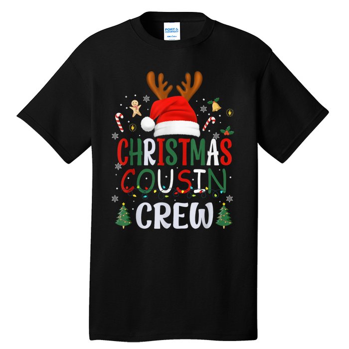 Cousin Crew Christmas Santa Squad Reindeer Party Tall T-Shirt