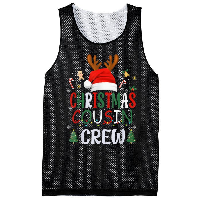 Cousin Crew Christmas Santa Squad Reindeer Party Mesh Reversible Basketball Jersey Tank