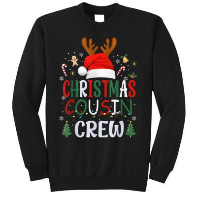 Cousin Crew Christmas Santa Squad Reindeer Party Tall Sweatshirt