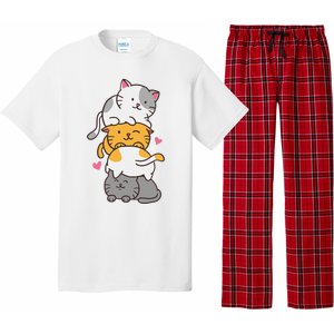 Cat Cats Cute Kitty Pile Anime Kawaii Neko Pajama Set