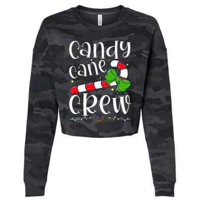 Candy Cane Crew Funny Christmas Candy Lover Xmas Cropped Pullover Crew