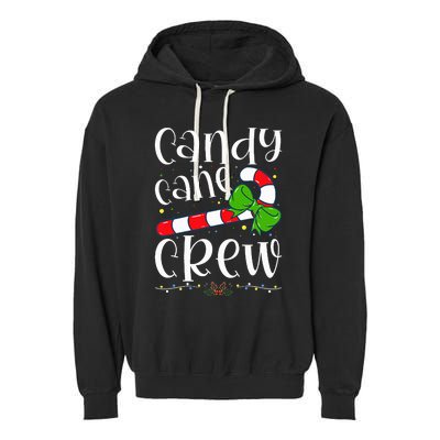 Candy Cane Crew Funny Christmas Candy Lover Xmas Garment-Dyed Fleece Hoodie