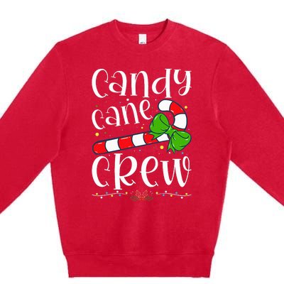 Candy Cane Crew Funny Christmas Candy Lover Xmas Premium Crewneck Sweatshirt