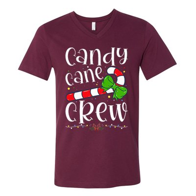 Candy Cane Crew Funny Christmas Candy Lover Xmas V-Neck T-Shirt