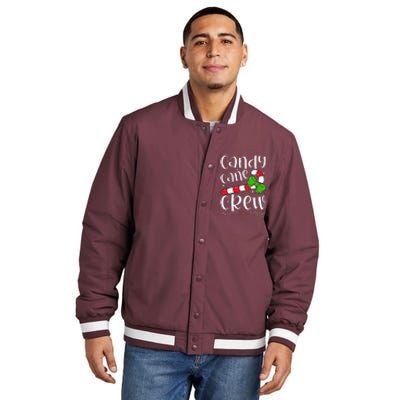 Candy Cane Crew Funny Christmas Candy Lover Xmas Insulated Varsity Jacket