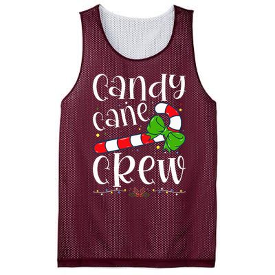 Candy Cane Crew Funny Christmas Candy Lover Xmas Mesh Reversible Basketball Jersey Tank