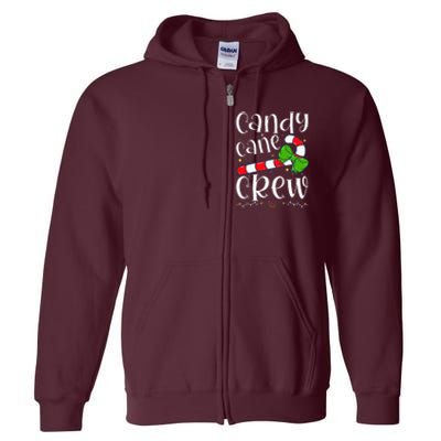 Candy Cane Crew Funny Christmas Candy Lover Xmas Full Zip Hoodie