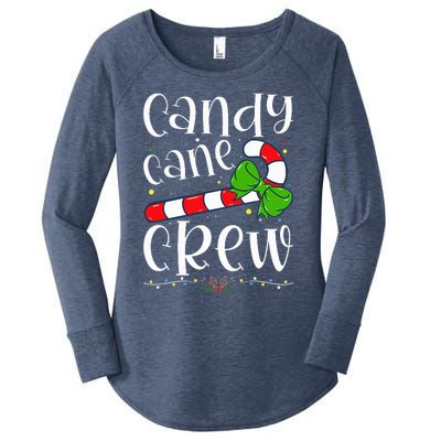 Candy Cane Crew Funny Christmas Candy Lover Xmas Women's Perfect Tri Tunic Long Sleeve Shirt